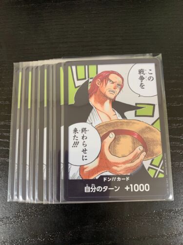 ONE PIECE Card Game SET of 10 DON! Card Shanks OP02 Paramount War - Picture 1 of 1