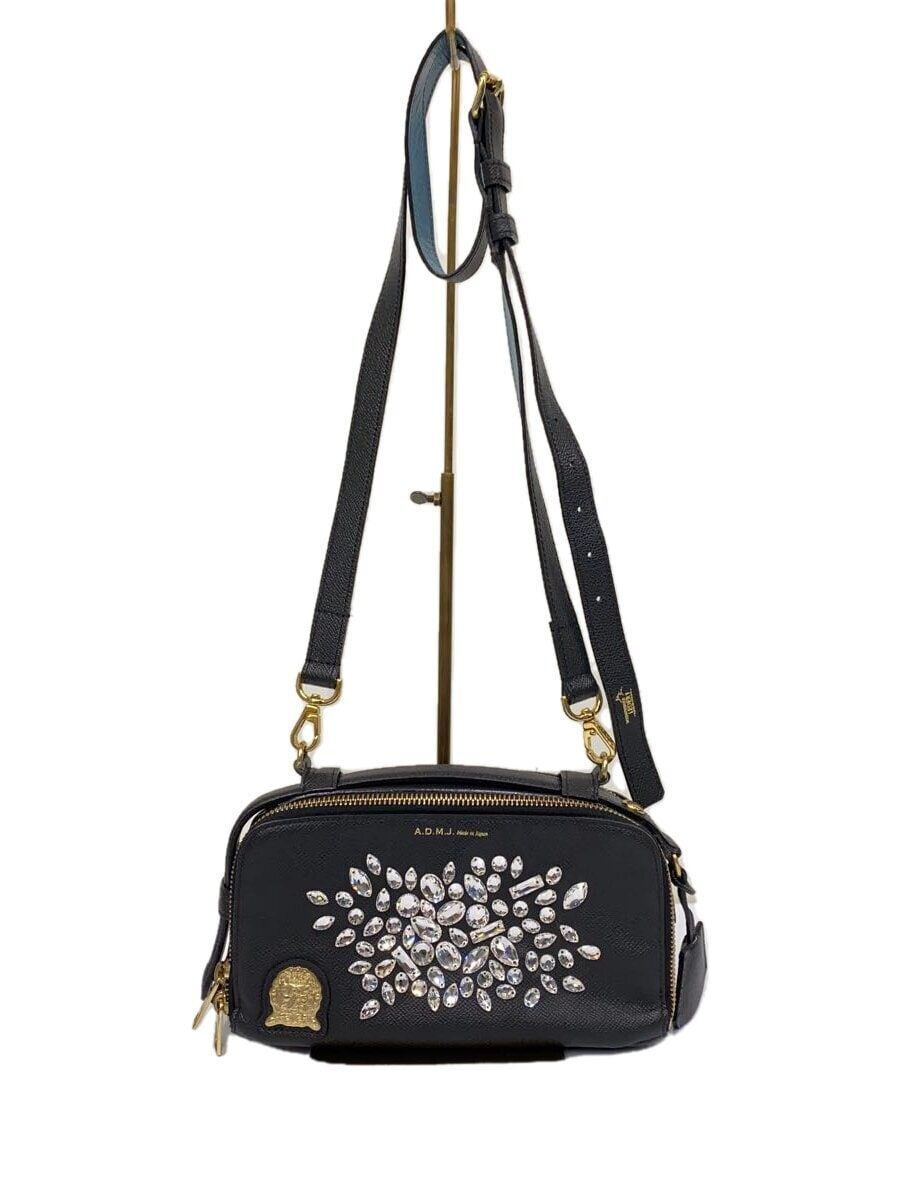 A.D.M.J. Shoulder Bag Leather Black Solid Used | eBay A.D.M.J. Shoulder Bag Leather Black Solid Used | eBay