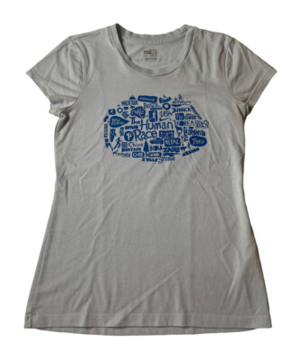 Womens Nike Fit Dry Blue The Human Race Race T-Shirt Size XS