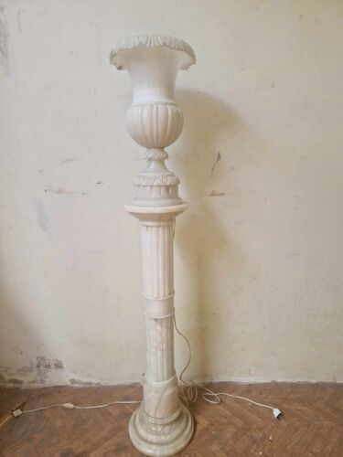 BELLISSIMO VASO / LUME / LAMPADA IN ALABASTRO, FRANCESE - Picture 7 of 11