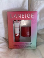 Laneige Divine Duo Candy Cane Lip Glowy Balm Peppermint Mask Limited Ed Gift Set