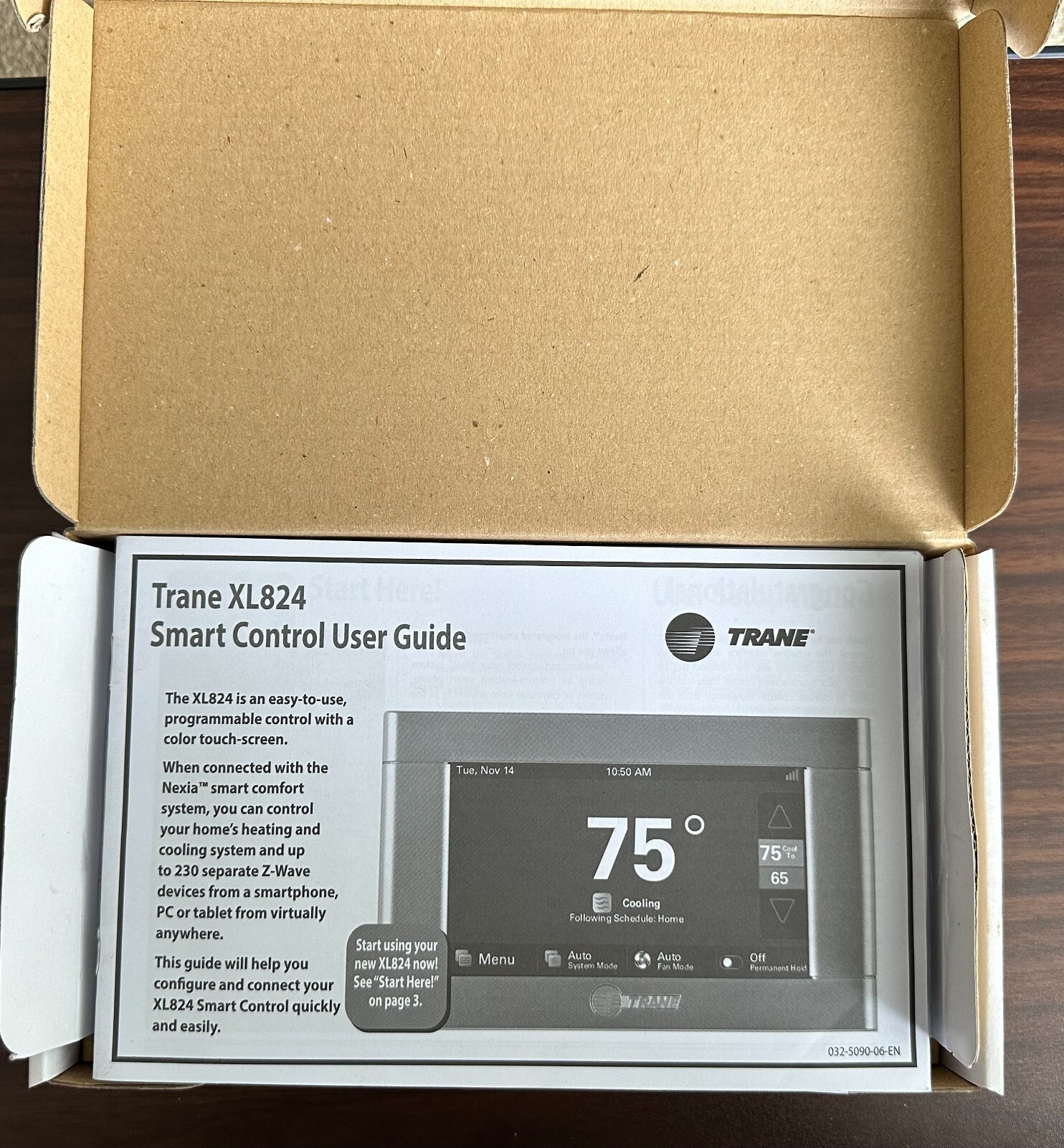 Trane XL824 Connected Control Programmable WiFi Thermostat