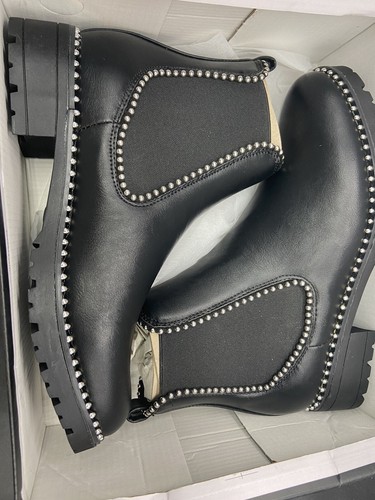 Dottie Boots Damen schwarz Absatz hoch schöne Slipper Stiefeletten 7 neu im Karton - Bild 2 von 8