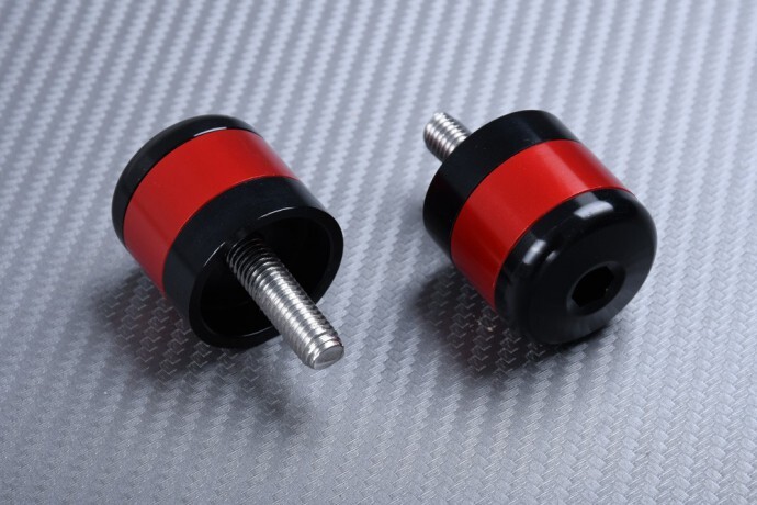 Contrepoids de guidon 31mm anti-vibration pour Kawasaki Z750 rouge