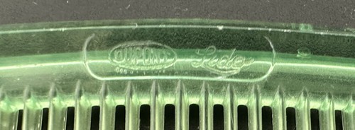 Vintage Art Deco Green Chrome Vanity Dresser Dressing Set Mirror Brush Comb - Picture 17 of 20