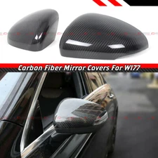 FOR 20-25 MERCEDES BENZ CLA250 CLA35 CLA45 AMG C118 REAL CARBON FIBER MIRROR CAP