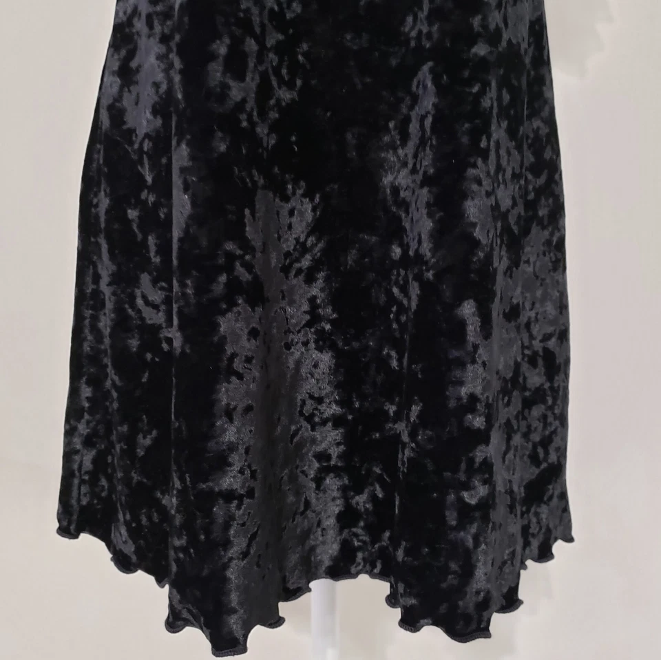 复古 Victorias Secret 天鹅绒迷你连衣裙中号 90 年代假日奇思戈特派对 — 第 3/4 张图片