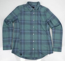 Flylow Brigitte Flannel Shirt Women's S Blue Plaid Ski Snowboard Thermal