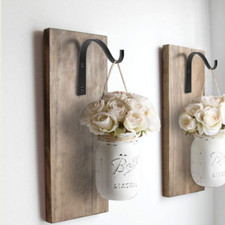 2x Metal Wall Hook Brackets Bending Garden Hanging Basket Plants Hanger Home DIY