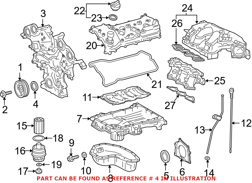 Genuine OEM Front Engine Crankshaft Seal for Toyota