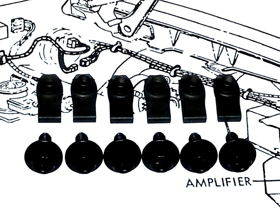 Pontiac GTO Trans am Firebird guardabarros delantero rueda pozo herrajes pernos 12 piezas OB Foto 2 de 3