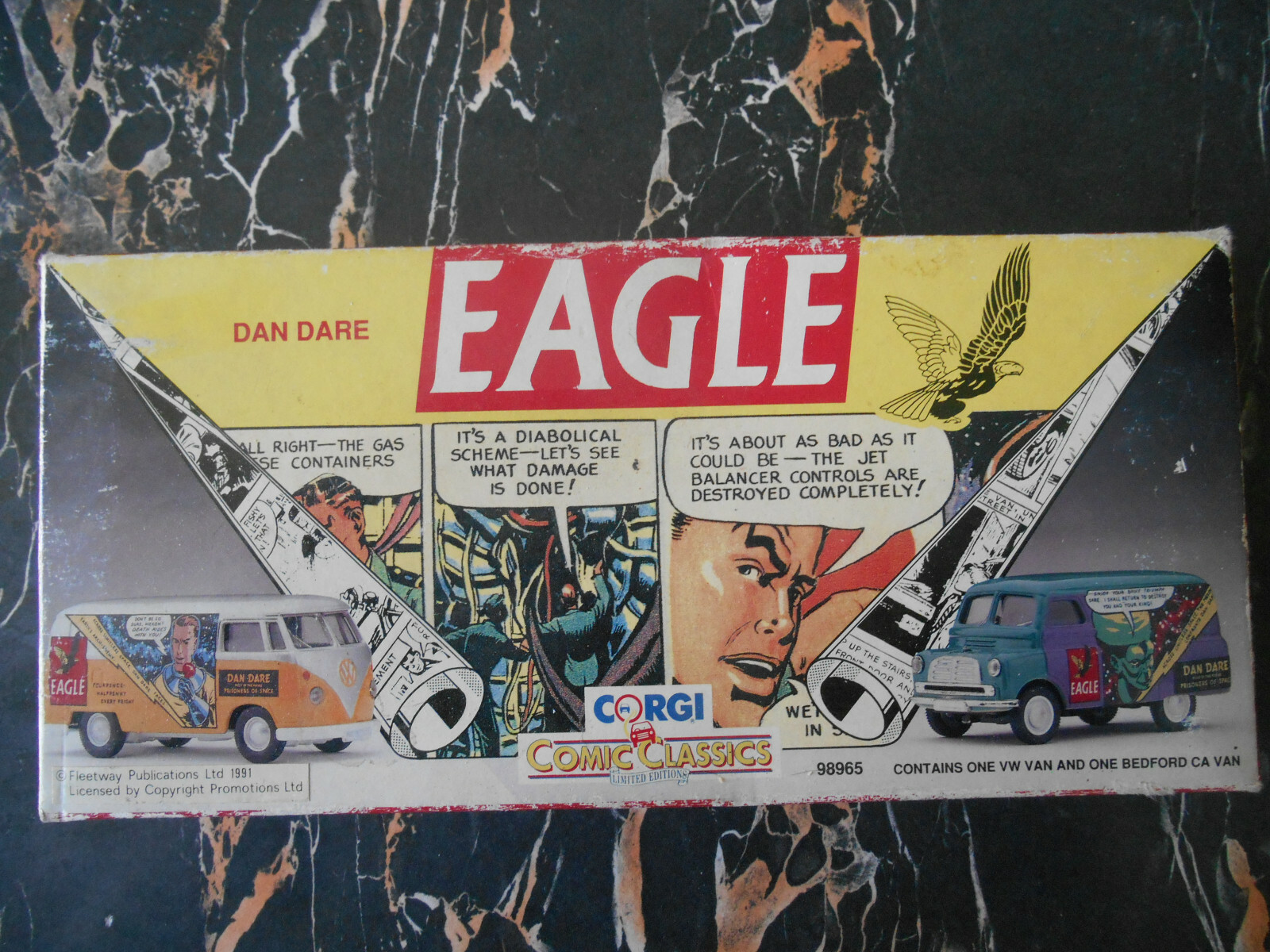 Miniature Corgi Volkswagen Combi T1 – Dan Dare Eagle – Série Comic Classics – 1:50