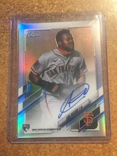 2021 Topps Chrome Baseball Refractor # RA-LB Luis Basabe RC Autograph 094/499 