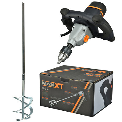 MAXXT 13A Single Paddle Mixer Concrete Mortar Mixer, 5/8'' Keyed Chuck Soft Start