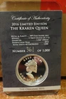 The Kraken Queen Silver Limited Proof  w/COA  .999  361 of 1000  Coin Slab SBSS