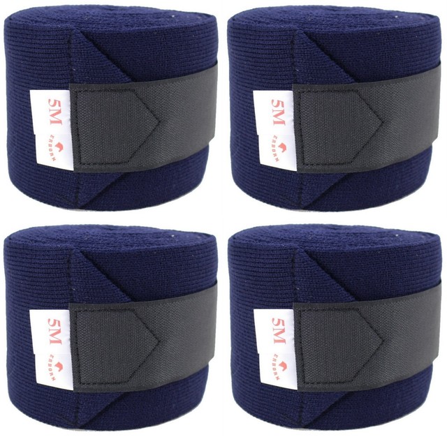 Aerborn 4x Stable Travel Horse Bandage Pony Leg Wrap Hook Loop 10cm X 5m Navy for sale online eBay