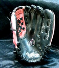 RAWLINGS Players Series PL1109P 11" Basket-Web Blk/Coral Pink Baseball Glove Mit