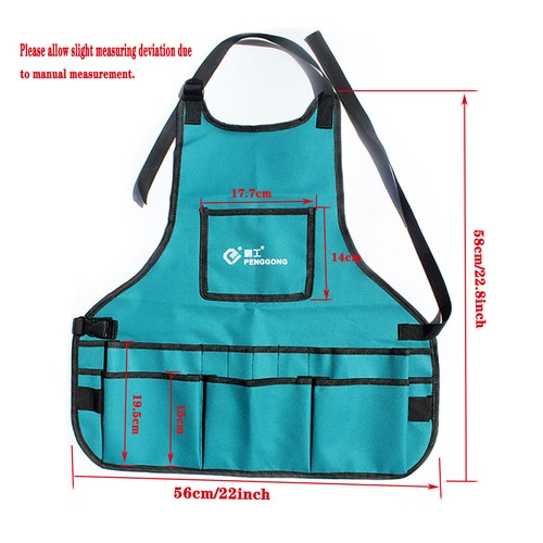 Tool Bag Apron Multiple pocket waterproof for Garden/Home renovation Portable - Picture 6 of 19