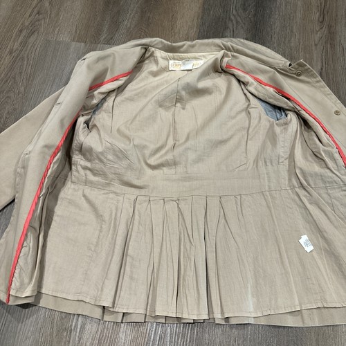 J Crew Women's Chino Classic Twill Collared Fitted Pleated Back Jacket Size 0 - Picture 6 of 13