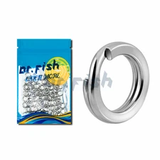 100pcs Fishing Split Ring Heavy Duty Stainless Steel Big Game 48-400Lb Saltwater