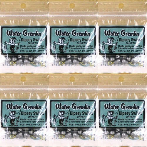 Pack De 6 Plombs Gremlin Water Gremlin Acier Premium - Taille 1/4 - ZPSLS-4 - Pêche En Eau Douce