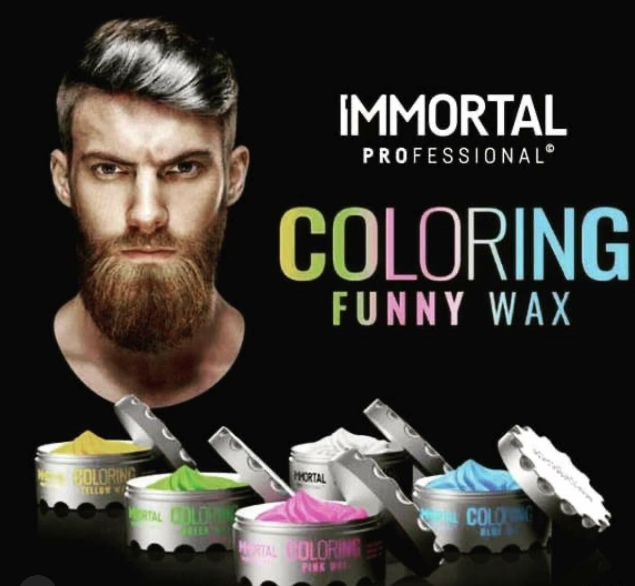 Immortal NYC Infuse BLACK COLOURING HAIR GEL WAX 100ml BARBER SALON