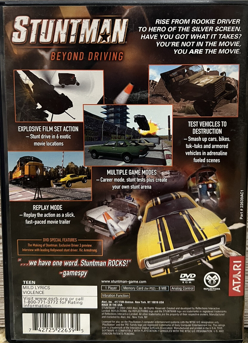 Stuntman Greatest hits (Sony PlayStation 2 PS2, 2002) CIB W/Manual