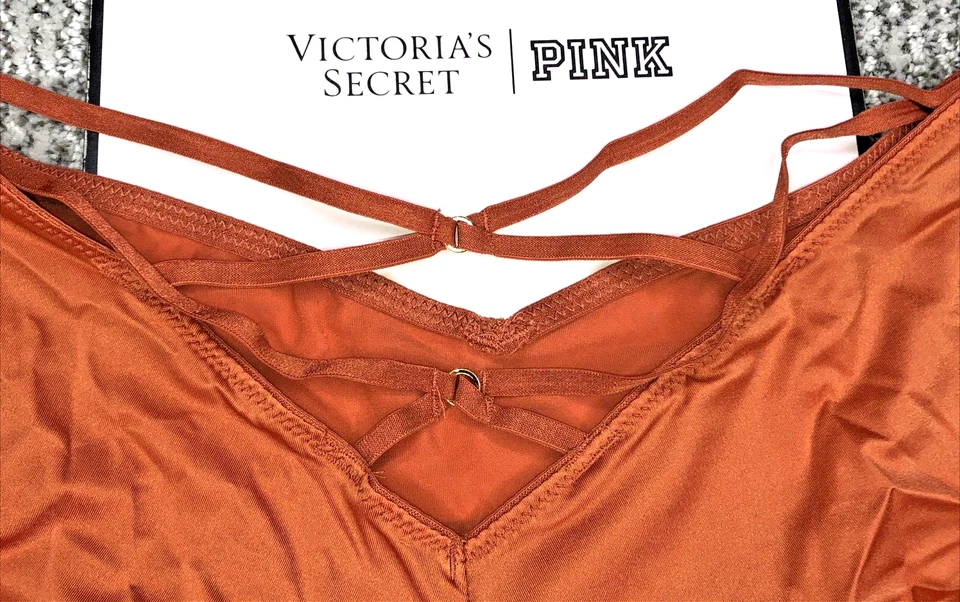 Victoria's Secret Muy Sexy Nuevo Con Etiquetas Grande Tirantes Cheeky Panty Pierna Alta Marrón Foto 3 de 4