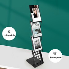4-Lagige Faltbarer Broschürenständer Prospektständer Zeitschriftenregal Display