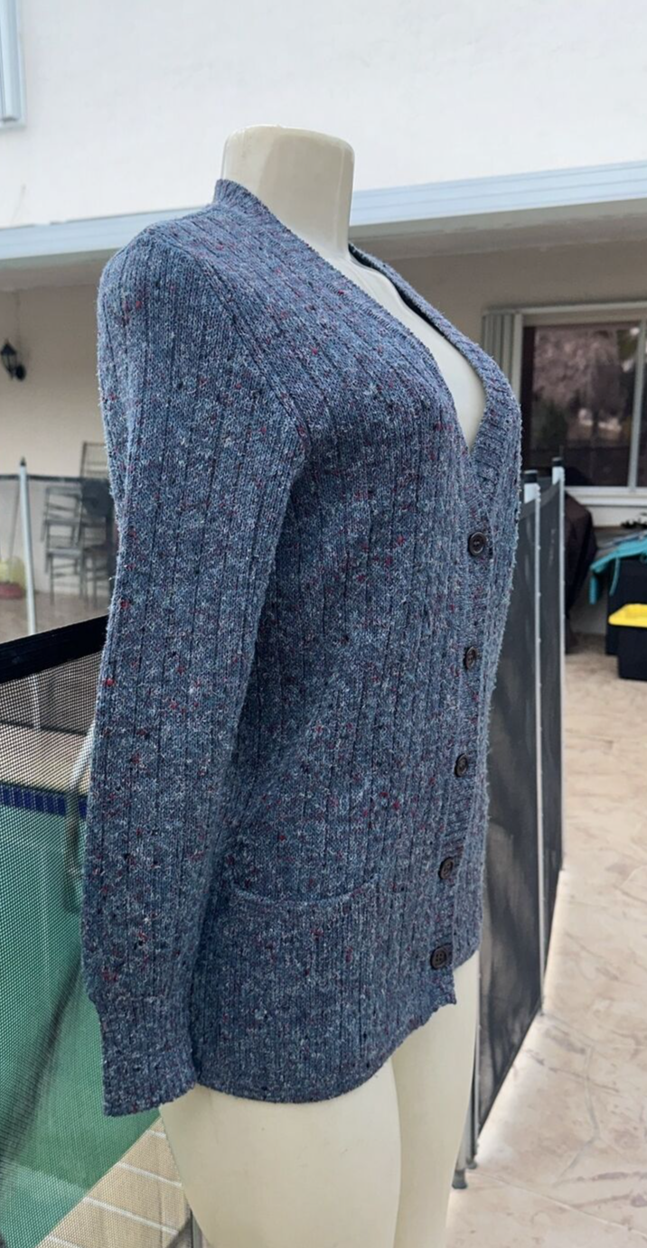 Maglione cardigan vintage Saint Laurent Rive Gauche misto lana maglia taglia M