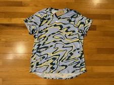 New XL Nike Court Dri-Fit Advantage Tennis Top Shirt Printed Slim DR6601-479 Men