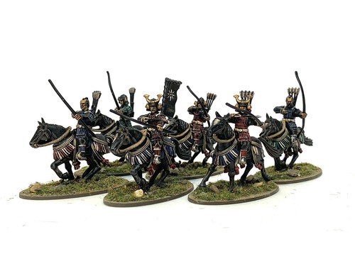 SAMOURAÏ ARCHER CAVALERIE 6 28mm peint historique wargames MEDIEVAL japonais