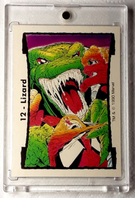 1990 Marvel Todd McFarlane 2 Karten 12 Eidechse. GRATIS ONE-TOUCH-HALTER