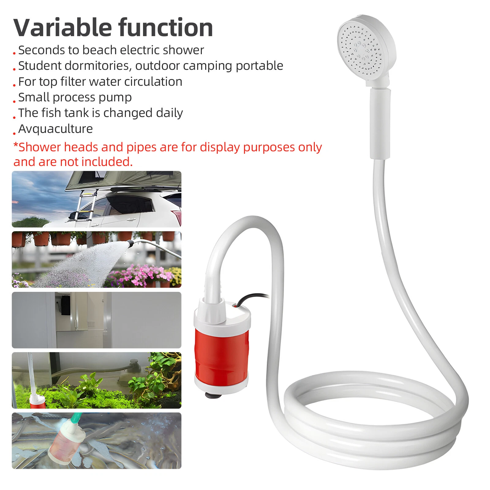 DC12V 20W Submersible Pump - High Lift 20FT Fountain Pump with 5FT C5Z1 - Picture 4 of 11