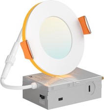 1 Pack 3 Inch 5CCT LED Recessed Ceiling Light with Night Light, 2700K/3000K/3...