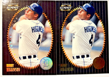 2 Card Lot 1996 Pinnacle Summit Artist's Proof . Base Bobby Higginson #46