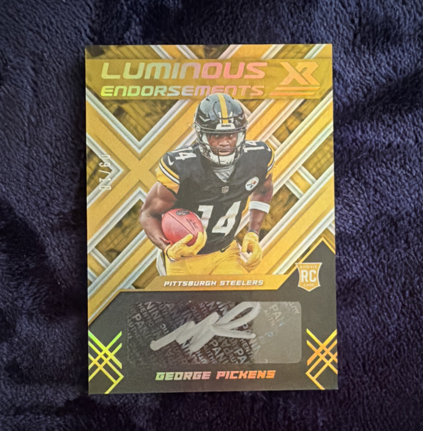 George Pickens Panini XR Luminous Endorsements #LUMGP Gold