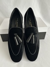Kurt Geiger London Designer Tassel Loafers Luxury Black  Velvet UK12 BNWB Men’s