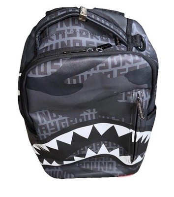 Sprayground Shark Central Lax Backpack Black Bookbag Large School