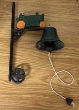 Vintage John Deere Cast Iron Wall Mount Dinner Bell