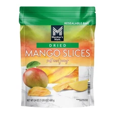 Members Mark Dried Mango  slices soft and juicy 24 oz ( 1 1/2 LB )  exp; 7/ 2027