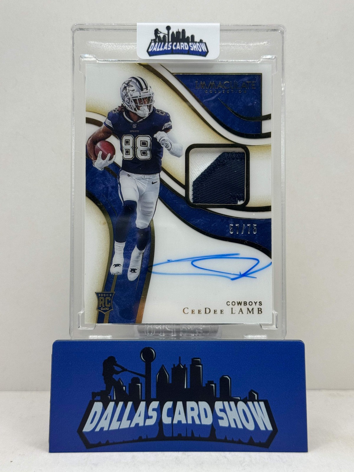 2020 Panini Immaculate #ISP14 Ceedee Lamb Rookie Patch Autograph /75
