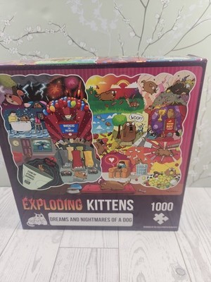 Exploding Kittens 1000 PIECE Jigsaw Puzzle DREAMS AND NIGHTMARES OF A DOG -  NEW