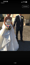 Brautkleid Weiß Gr. 34 A-Linie trägerlos He...
