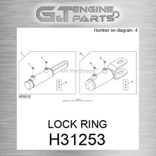 H31253 LOCK RING fits JOHN DEERE (Surplus Open Box)