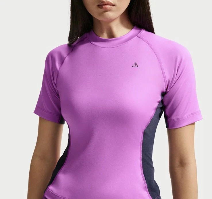 Nike ACG "Wildsee" Dri-FIT Short-Sleeve Base Layer Top Women's M Purple NWT
