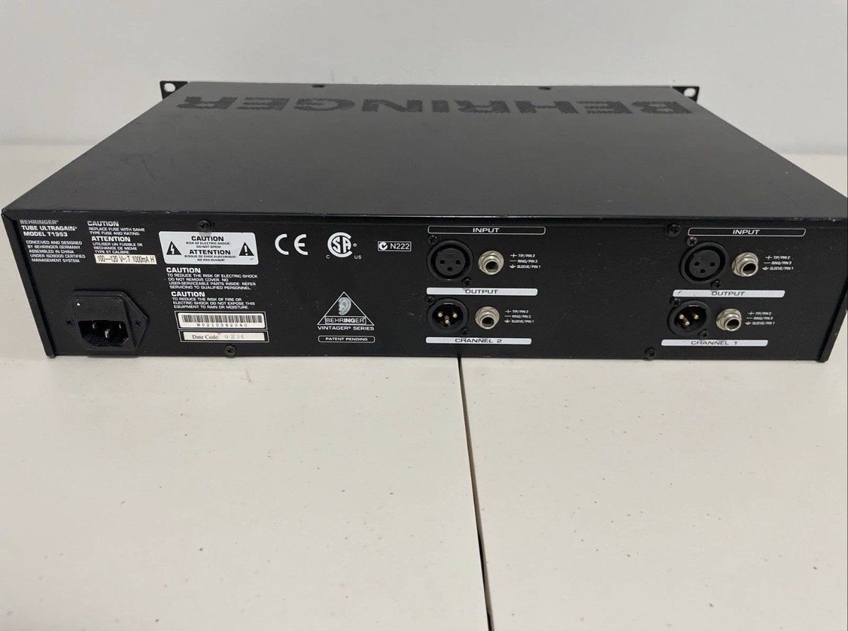 Behringer Tube Ultragain Microphone Preamp T1953 Vintager Series