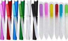 12 Pack Double-Sided Glass Nail Files Professional Manicure Pedicure Tools