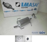Imasaf ESD Auspuff Endtopf + Anbauteile für Mirca (K11) 16V 1.0I+1.3I 1992-2000