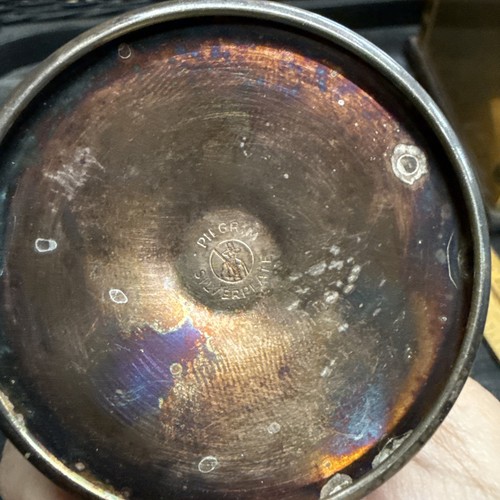 Coppia di bicchieri da champagne con stelo placcato argento pellegrino - matrimonio/celebrazione - Foto 3 di 5